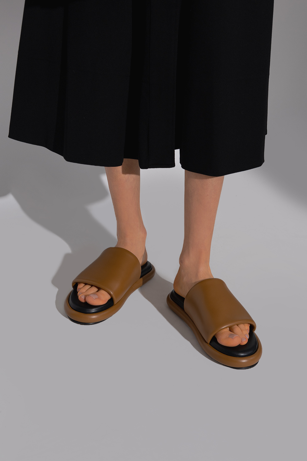 Brown Leather slides Proenza Schouler Proenza Schouler puffy